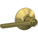 Schlage Residential F40 - Privacy Lock - Latitude Lever, 16080 Latch and 10027 Strike