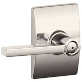 Schlage Residential F40 - Privacy Lock - Latitude Lever, 16080 Latch and 10027 Strike