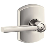 Schlage Residential F40 - Privacy Lock - Latitude Lever, 16080 Latch and 10027 Strike