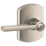 Schlage Residential F40 - Privacy Lock - Latitude Lever, 16080 Latch and 10027 Strike