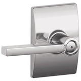 Schlage Residential F40 - Privacy Lock - Latitude Lever, 16080 Latch and 10027 Strike