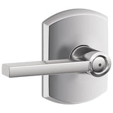 Schlage Residential F40 - Privacy Lock - Latitude Lever, 16080 Latch and 10027 Strike