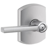 Schlage Residential F40 - Privacy Lock - Latitude Lever, 16080 Latch and 10027 Strike