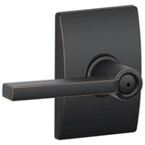 Schlage Residential F40 - Privacy Lock - Latitude Lever, 16080 Latch and 10027 Strike