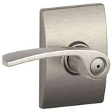 Schlage Residential F40 - Privacy Lock - Merano Lever, 16080 Latch and 10027 Strike