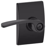 Schlage Residential F40 - Privacy Lock - Merano Lever, 16080 Latch and 10027 Strike