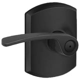 Schlage Residential F40 - Privacy Lock - Merano Lever, 16080 Latch and 10027 Strike