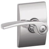 Schlage Residential F40 - Privacy Lock - Merano Lever, 16080 Latch and 10027 Strike