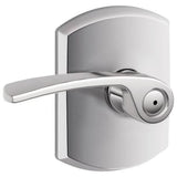 Schlage Residential F40 - Privacy Lock - Merano Lever, 16080 Latch and 10027 Strike