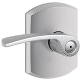 Schlage Residential F40 - Privacy Lock - Merano Lever, 16080 Latch and 10027 Strike