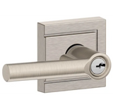 Schlage Broadway Single Cylinder Keyed Entry Door Lever Set with Decorative Upland Trim