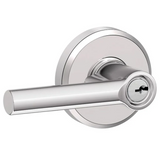 Schlage Broadway Single Cylinder Keyed Entry Door Lever Set with Decorative Greyson Trim