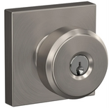 Schlage Bowery Single Cylinder Keyed Entry Door Knob Set with Decorative Collins Trim