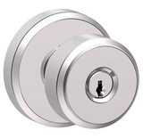 Schlage Bowery Keyed Entry Panic Proof Door Knob Set with Decorative Greyson Trim