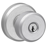 Schlage Bowery Keyed Entry Panic Proof Door Knob Set with Decorative Greyson Trim