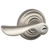Schlage Residential F51A - Entry Lock - Champagne Lever, C Keyway with 16211 Latch and 10063 Strike