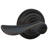 Schlage Residential F51A - Entry Lock - Champagne Lever, C Keyway with 16211 Latch and 10063 Strike