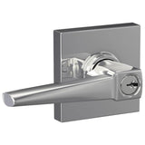 Schlage Residential F51A - Entry Lock - Eller Lever, C Keyway with 16211 Latch and 10063 Strike - Collins Rose
