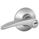 Schlage Residential F51A - Entry Lock - Manhattan Lever, C Keyway with 16211 Latch and 10063 Strike