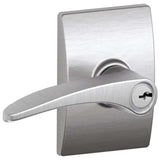 Schlage Residential F51A - Entry Lock - Manhattan Lever, C Keyway with 16211 Latch and 10063 Strike