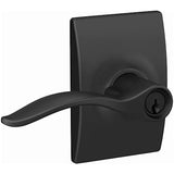 Schlage Custom Latitude Single Cylinder Keyed Entry Door Lever Set with Century Trim