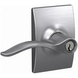 Schlage Custom Latitude Single Cylinder Keyed Entry Door Lever Set with Century Trim