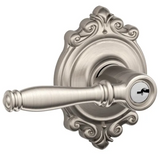 Schlage Birmingham Single Cylinder Keyed Entry Door Lever Set with Decorative Brookshire Trim