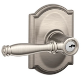 Schlage Birmingham Single Cylinder Keyed Entry Door Lever Set with Decorative Camelot Trim