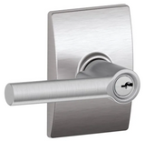 Schlage Broadway Single Cylinder Keyed Entry Door Lever Set with Decorative Century Trim