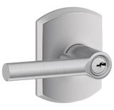 Schlage Broadway Single Cylinder Keyed Entry Door Lever Set with Decorative Greenwich Trim