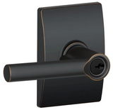Schlage Broadway Single Cylinder Keyed Entry Door Lever Set with Decorative Century Trim