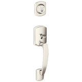 Schlage Residential F58 Greenwich Exterior Active Handleset Only with C Keyway