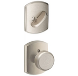 Schlage Bowery Single Cylinder Interior Pack with Decorative Greenwich Trim - Exterior Handleset Sold Separately