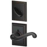 Schlage Residential F59 - Flair Lever Single Cylinder Interior Pack - Exterior Handleset Sold Separately - Addison Rose