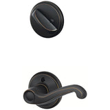 Schlage Residential F59 - Flair Lever Single Cylinder Interior Pack - Exterior Handleset Sold Separately - Kinsler Rose