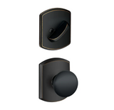 Schlage Plymouth Interior Pack Knob Set with Single Cylinder Deadbolt and Decorative Greenwich Rose - Exterior Handleset Sold Separately