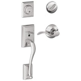 Schlage Residential F60 - Addison Sectional Single Cylinder Keyed Entry Handleset with Accent Lever