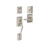 Schlage Addison Sectional Single Cylinder Keyed Entry Handleset with Birmingham Lever with Decorative Addison Trim