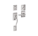 Schlage Addison Sectional Single Cylinder Keyed Entry Handleset with Birmingham Lever with Decorative Addison Trim