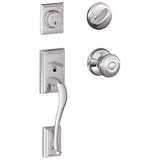 Schlage Residential F60 - Addison Sectional Single Cylinder Keyed Entry Handleset with Georgian Knob