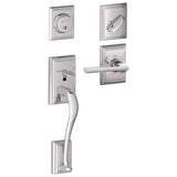 Schlage Addison Sectional Single Cylinder Keyed Entry Handleset with Latitude Lever and Decorative Addison Trim