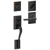 Schlage Addison Sectional Single Cylinder Keyed Entry Handleset with Latitude Lever and Decorative Addison Trim
