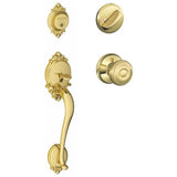 Schlage Residential F60 - Brookshire Sectional Single Cylinder Keyed Entry Handleset with Georgian Knob