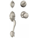 Schlage Residential F60 - Brookshire Sectional Single Cylinder Keyed Entry Handleset with Georgian Knob