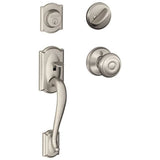 Schlage Residential F60 - Camelot Sectional Single Cylinder Keyed Entry Handleset with Georgian Knob