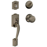 Schlage Residential F60 - Camelot Sectional Single Cylinder Keyed Entry Handleset with Georgian Knob