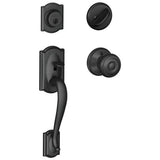 Schlage Residential F60 - Camelot Sectional Single Cylinder Keyed Entry Handleset with Georgian Knob