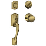 Schlage Residential F60 - Camelot Sectional Single Cylinder Keyed Entry Handleset with Plymouth Knob