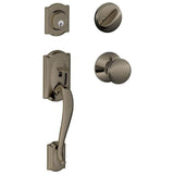 Schlage Residential F60 - Camelot Sectional Single Cylinder Keyed Entry Handleset with Plymouth Knob
