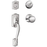 Schlage Residential F60 - Camelot Sectional Single Cylinder Keyed Entry Handleset with Plymouth Knob